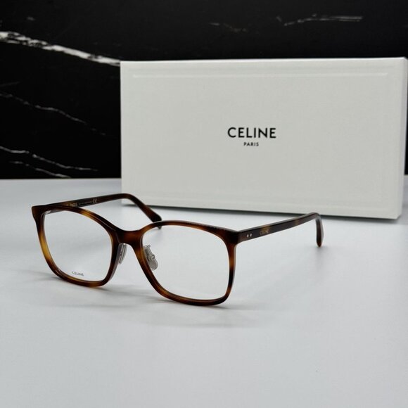 NEW CL50027J 056 CELINE EYEGLASSES LIGHT HAVANA UNISEX EYEWEAR CELINE CL 50027J - Picture 2 of 10
